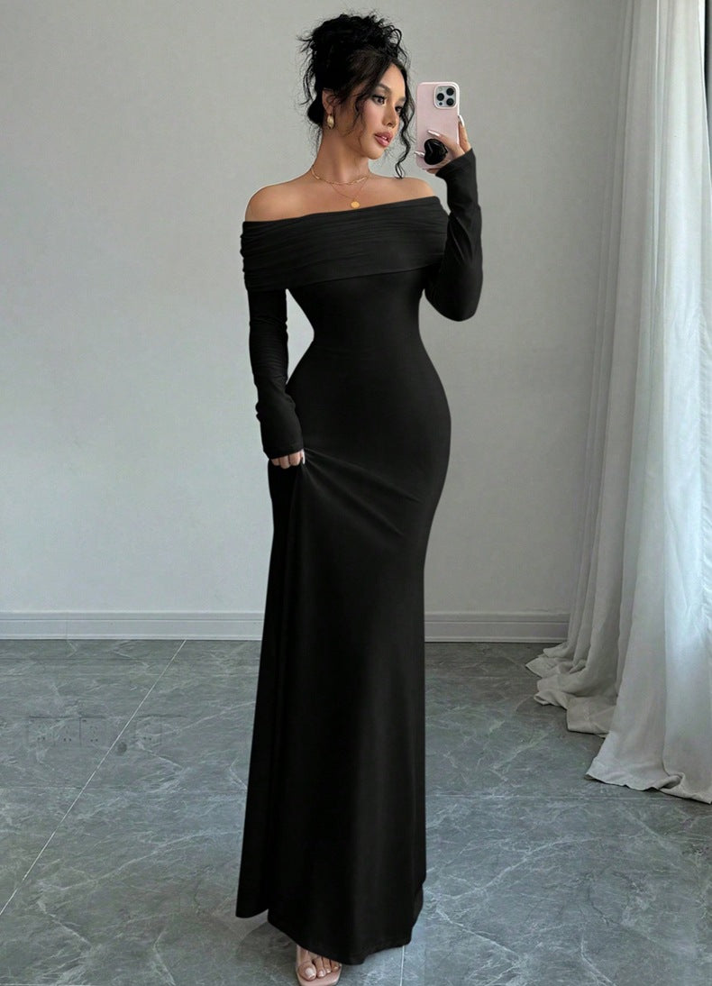 One-Shoulder Bodycon Maxi Dress