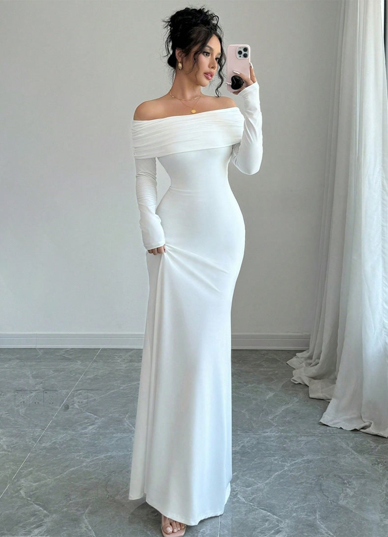 One-Shoulder Bodycon Maxi Dress
