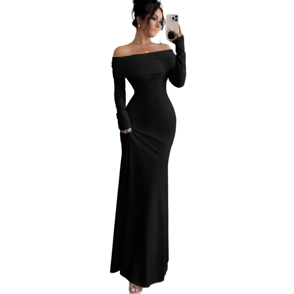 One-Shoulder Bodycon Maxi Dress